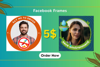 design awesome facebook frame for you