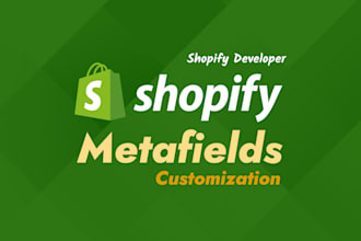 do shopify customization metafields setup