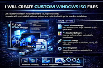 custom windows image with preinstall software for your need
