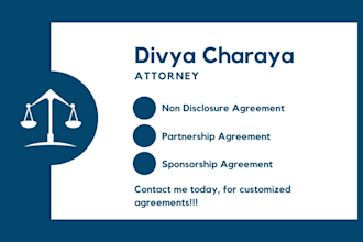 help you draft nda, partnership and sponsorship agreement
