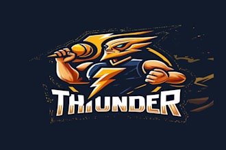 do thundar mascot logo design for your business page