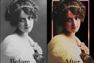 restouch and colorize your old photos for an awesome present