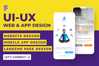 do app design website landing page figma UI UX, logo design
