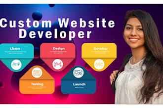 be your custom website developer , frontend backend both