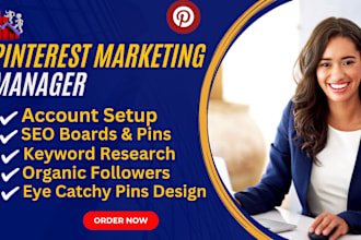 create pins and boards as a pinterest marketing manager
