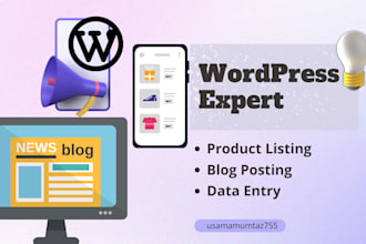 do wordpress data entry and woocommerce product upload