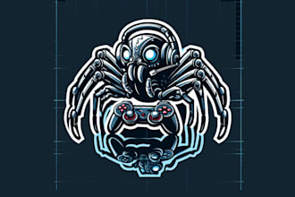 create amazing gaming spider mascot logo for you with unlimited revisions