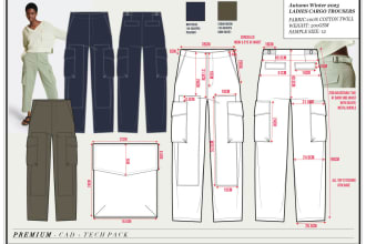 design flat sketches for your fashion collection