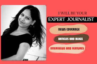 provide journalistic writing services