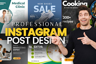 design for instagram and facebook carousel post in  24 hours