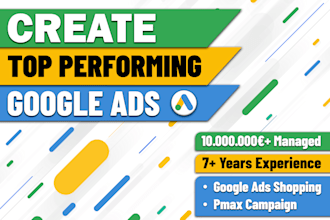 setup and optimize google ads shopping or pmax campaigns plus ongoing management