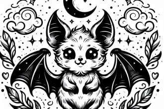 make a cute and spooky tattoo design from your idea