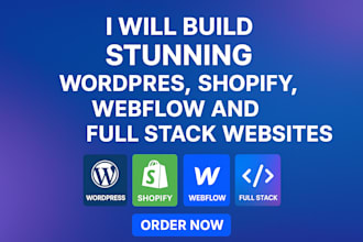 design and develop professional wordpress, shopify, webflow
