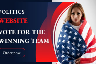 design political election website campaign website, political landing page