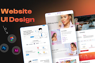 design web UI UX or website mockup design in xd, figma, PSD