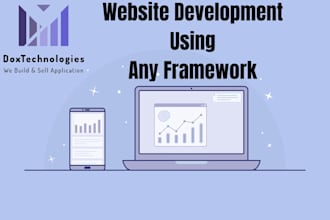 develop a dynamic and responsive website using any framework