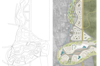 render architectural site plan, master plan, landscape plan