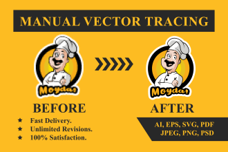 convert image trace vector logo redraw recreate manual vector tracing vectorize