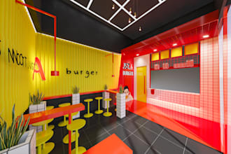 design your restaurant or commercial 3d interior rendering