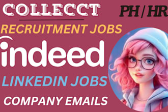 collect hiring leads from indeed, linkedin emails and HR details