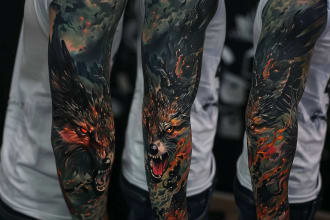 create attractive realism and full sleeve tattoo designs