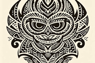 design a polynesian maori tribal tattoo