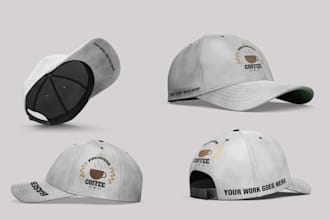 design a hat and cap with 3d mockups