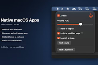 build a native macos app using swift, swiftui and appkit