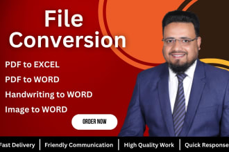 do professional pdf handwriting image to excel word file conversion skillful