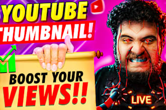 do creative amazing custom youtube thumbnail design