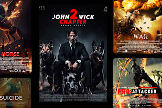 design high quality of minimalist movie or film poster for you