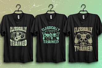 design unique classical video gaming t shirts