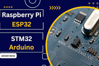 do your embedded and iot projects using raspberry pi, esp32,  arduino and stm32