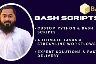 be your python developer bash scripting  automation
