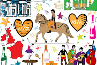 do wedding marriage party doodle art