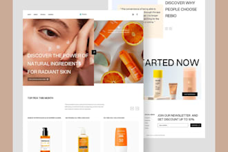 design organic skincare product website skincare organic beauty product store