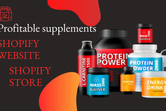 create health and fitness shopify supplement store health nutrition website