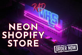 design custom neon sign shopify store neon led lights logo lights store website