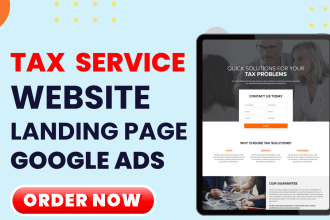 design tax relieve website tax service landing page to generate income tax leads