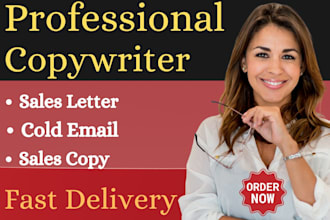 write a sales letter, cold email, sales copywriting, and email copywriting