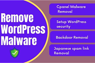 do wordpress malware removal  and fix security issue