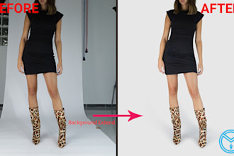 extend and clean up the background of studio photos