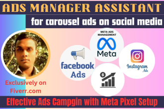 set up carousel ads and organic sales ads with meta pixels