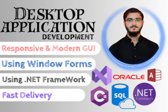 make desktop applications using dot net framework, window forms, csharp