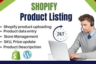 add shopify product listing with discription professionally