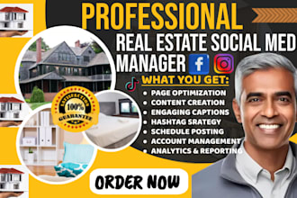 be your real estate business social media marketing manager, house for rent
