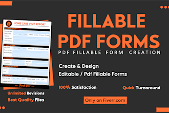create fillable pdf form professionally
