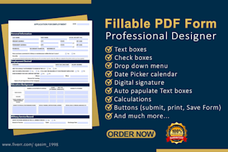 create fillable pdf form