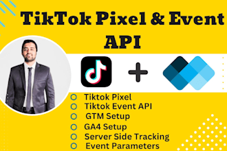 set up or fix tik tok pixel and event api browser and server side