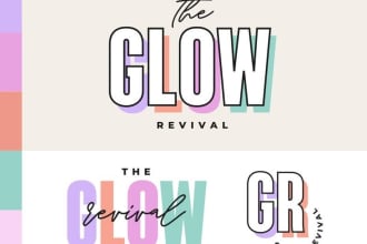 design a groovy retro topography logo for your brand